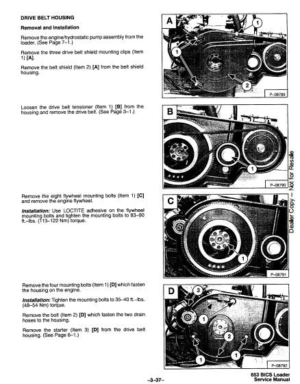 Manual De Serviço BOBCAT - 653 - Mini Carregadeira