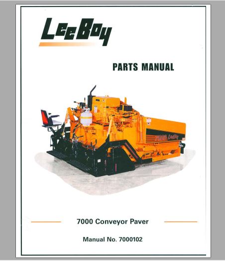 CATALOGO DE PEÇAS PDF PAVIMENTADORA DE ESTEIRAS 7000 - LEEBOY