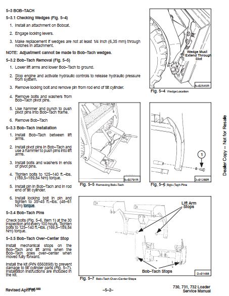 Manual De Serviço BOBCAT - 730\731\732 - Mini Carregadeira