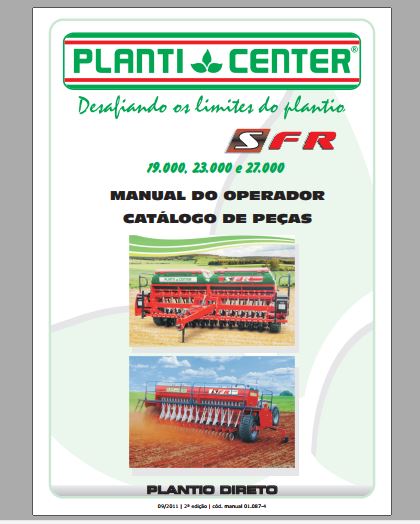 CATALOGO DE PEÇAS PDF PLANTADEIRAS SFR 19.000, 23.000 E 27,000 - PLANTI CENTER