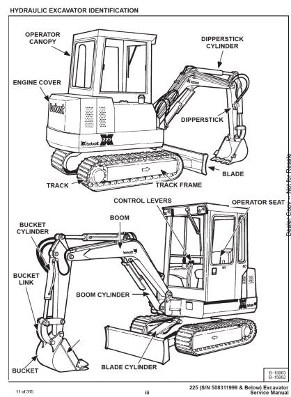 Manual De Serviço BOBCAT - X225 - Escavadora Hidráulica