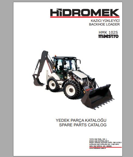 CATALOGO DE PEÇAS PDF RETROESCAVADEIRA HMK 102S MESTRO - HIDROMEK