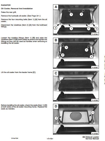 Manual De Serviço BOBCAT - 864\864 High Flow
