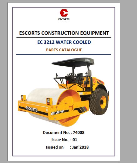 CATALOGO DE PEÇAS PDF ROLO VIBRATÓRIO EC 3212 - ESCORTS