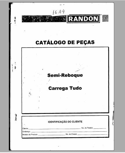CATALOGO DE PEÇAS PDF SEMI-REBOQUE CARREGA TUDO - RANDON