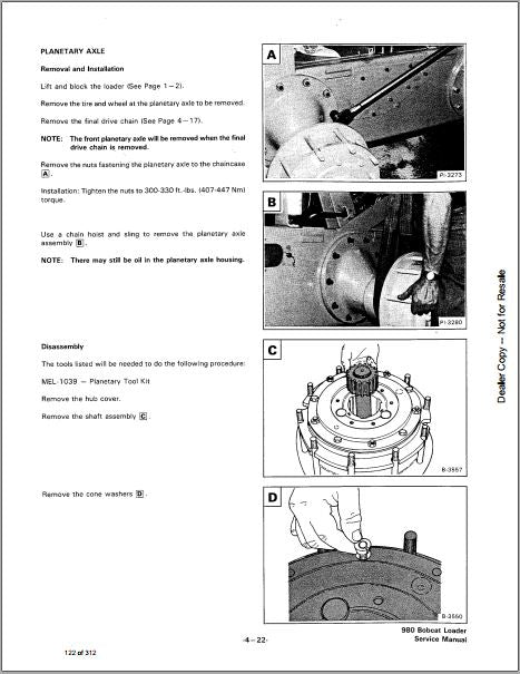 Manual De Serviço BOBCAT - 980 - Mini Carregadeira