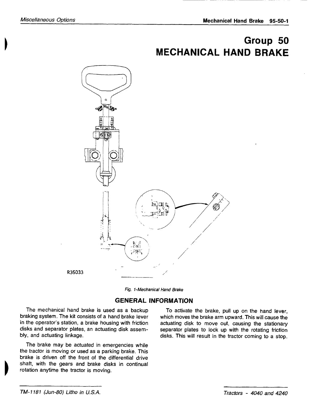 Manual de Serviço John Deere 4040 · 4240 — figura de reparo (página interna do PDF)
