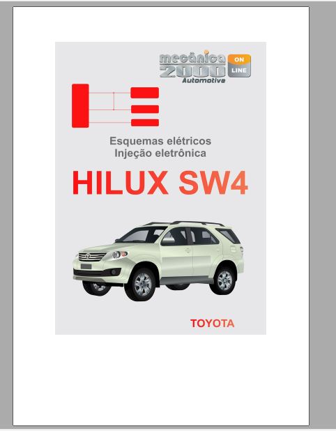 ESQUEMAS ELÉTRICO INJEÇÃO ELETRONICA PDF HILUX SW4 2.7 FLEX - TOYOTA