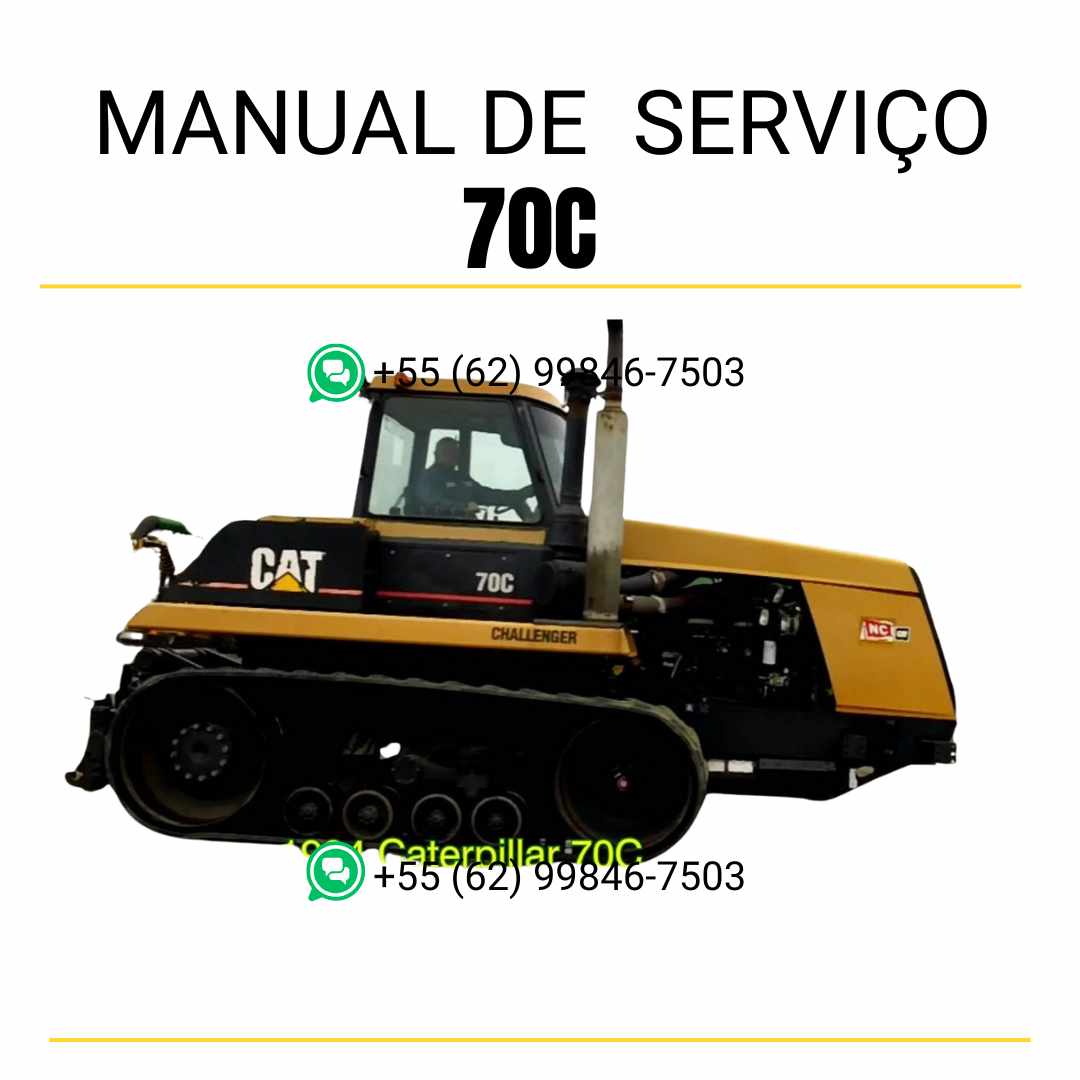 Manual de serviço Caterpillar 70C Challenger Trator em PDF, guia completo em inglês para manutenção e reparos