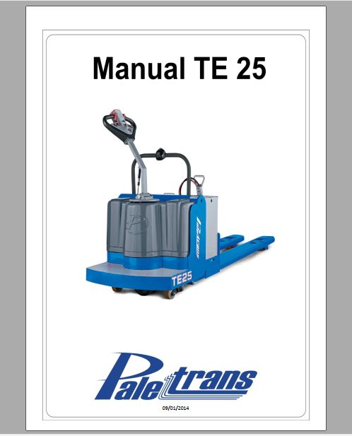 MANUAL DE USO E CATALOGO DE PEÇAS PDF TRANSPALETE TE 25 - PALETRANS