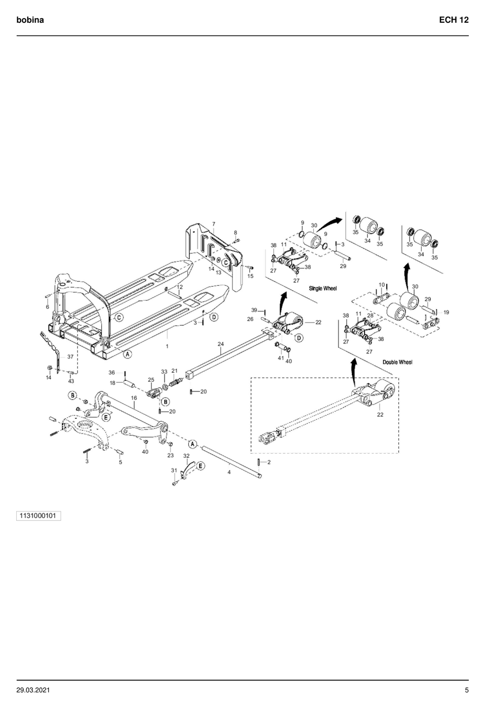 Catálogo de Peças STILL ECH 12 — Transpaleteira elétrica (Alemão) — diagrama de peças 1
