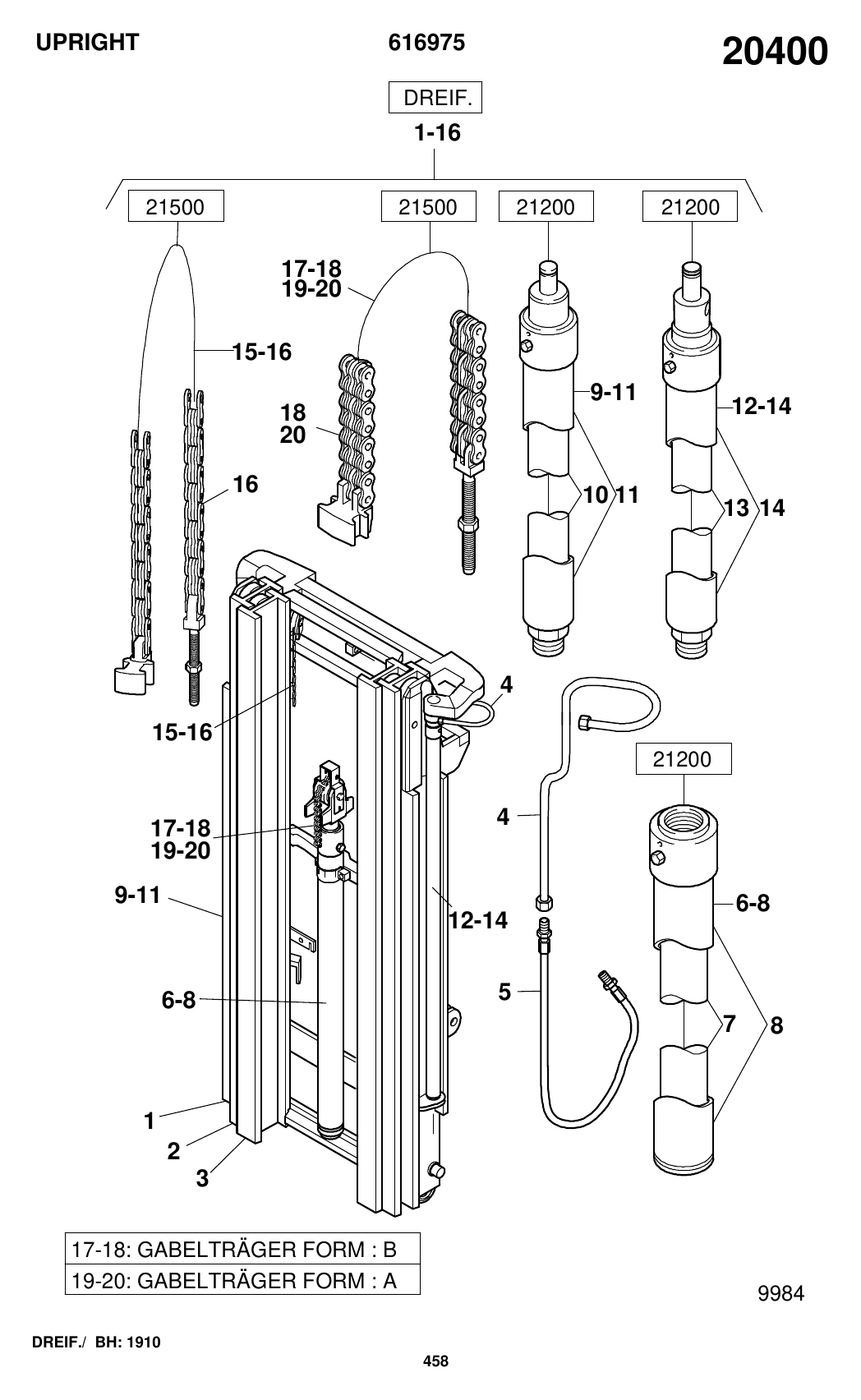 Catálogo de Peças STILL R70-16T a R70-20T — Empilhadeira a GLP (Alemão) — diagrama de peças 1