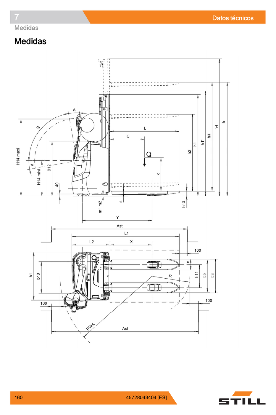 Manual de Operação STILL EXV — Apilhador de paletes elétrico (Espanhol) — diagrama de peças 2
