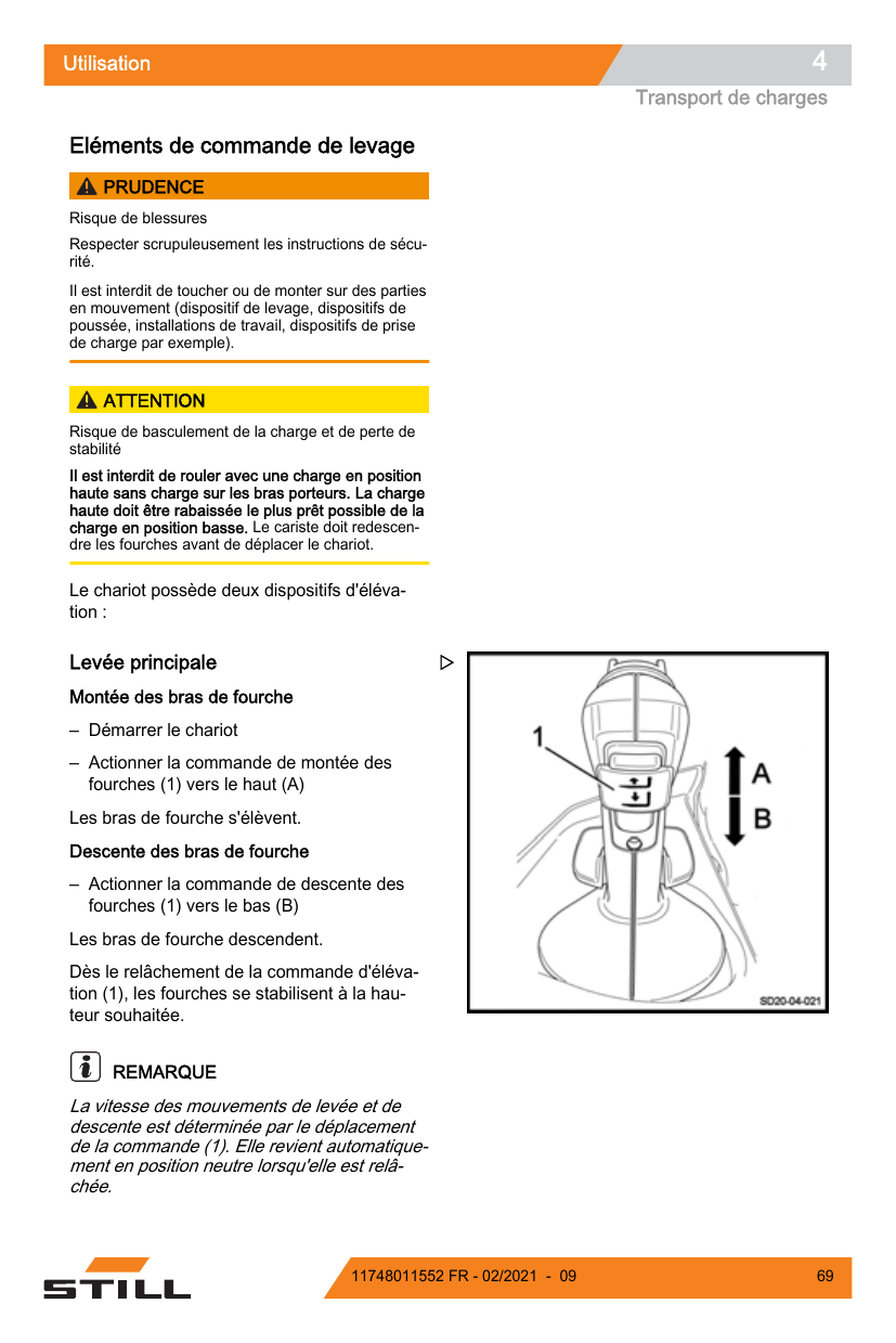 Manual de Operação STILL FXV 14N / 16N — Apanhador/empilhador elétrico (Francês) — diagrama de peças 2
