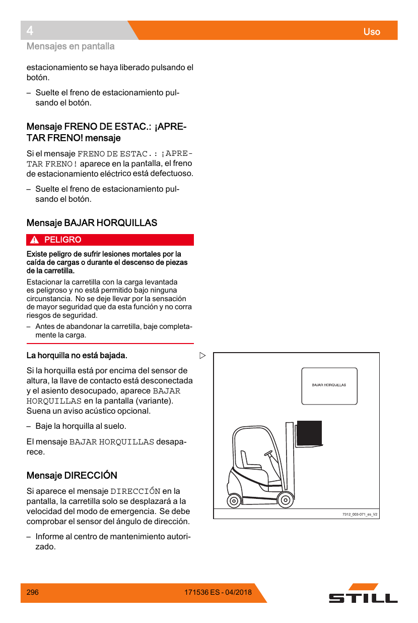 Manual de Operação STILL RX60-35 a RX60-50 — Empilhadeira elétrica contrabalançada (Espanhol) — diagrama de peças 3