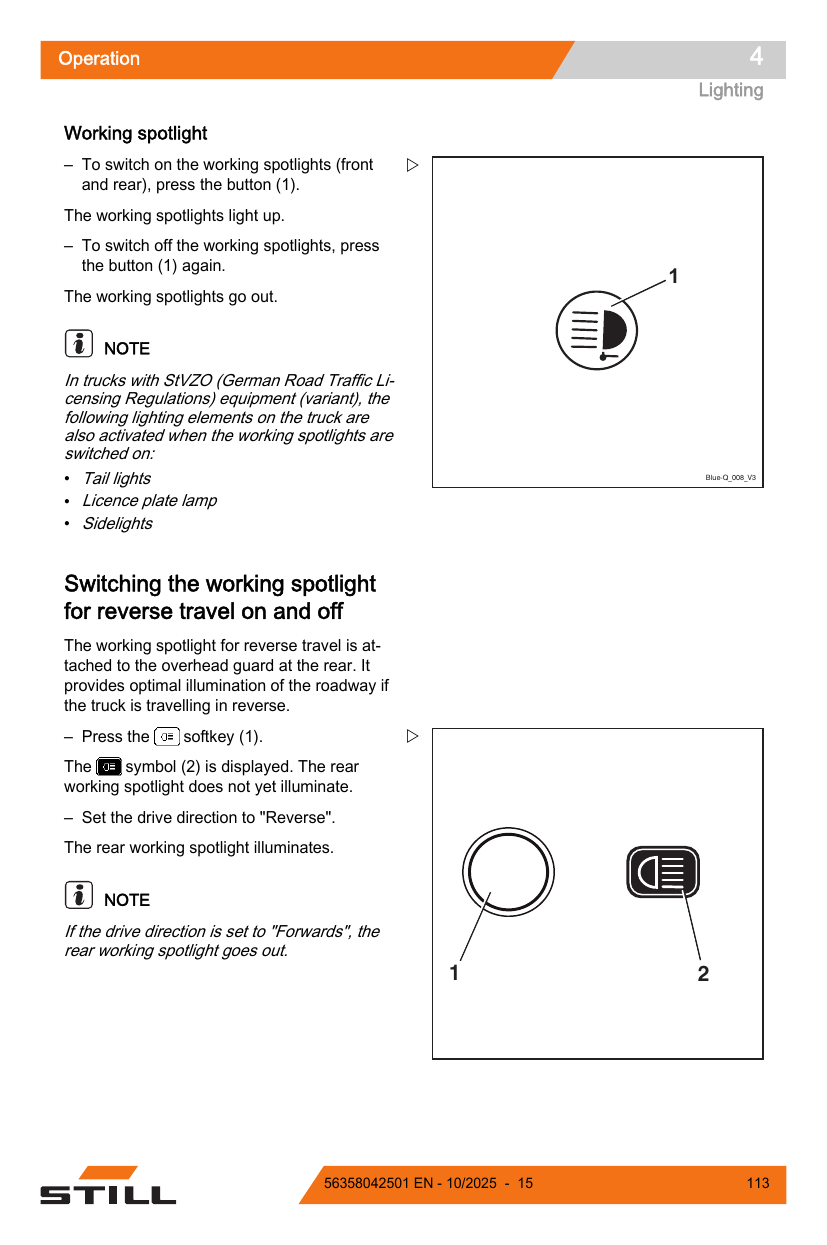 Manual de Operação STILL RX60-60 a RX60-80 — Empilhadeira elétrica contrabalançada (Inglês) — diagrama de peças 3