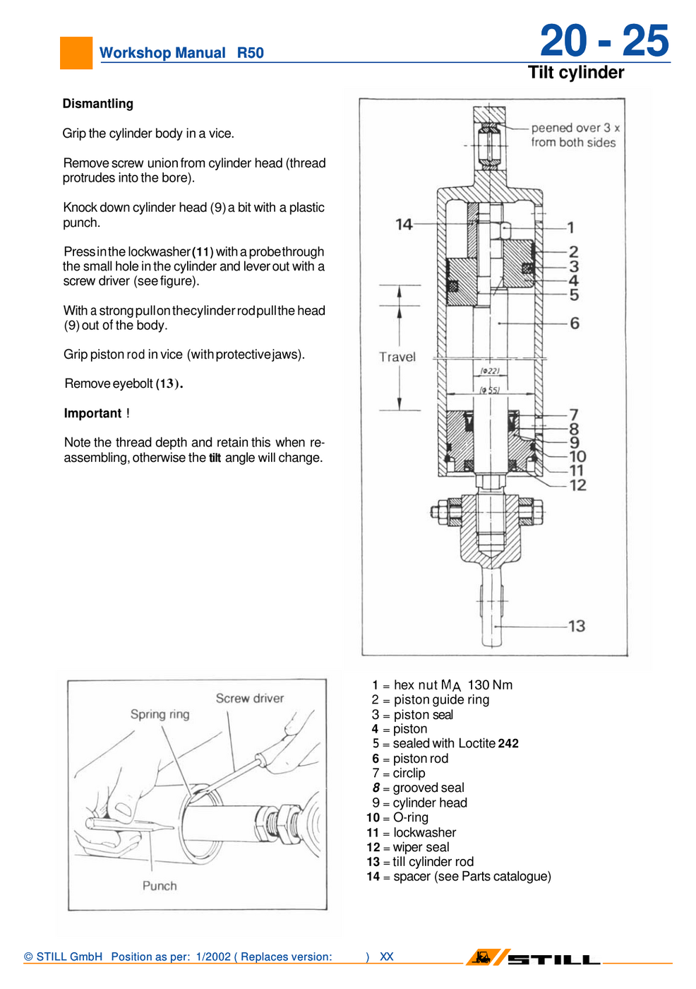 Manual de Serviço STILL R50-10 a R50-16 — Empilhadeira elétrica contrabalançada (Alemão) — diagrama de peças 2