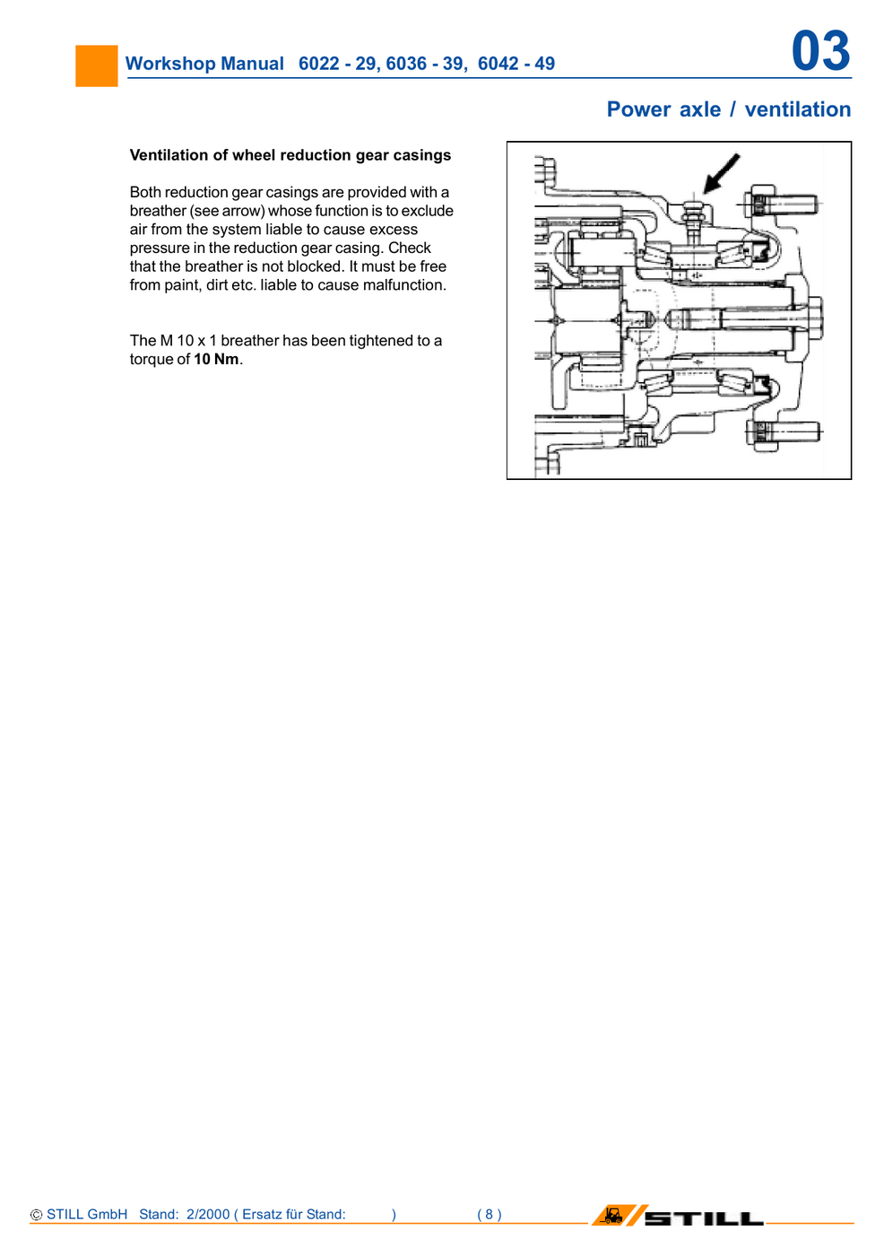 Manual de Serviço STILL R60-20 a R60-50 — Empilhadeira elétrica contrabalançada (Alemão) — diagrama de peças 3