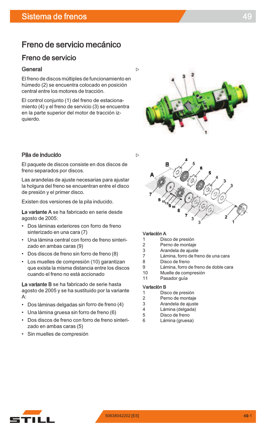 Manual de Serviço STILL RX20-15-20 / RX60-16-20 — Empilhadeira elétrica contrabalançada (Espanhol) — diagrama de peças 1