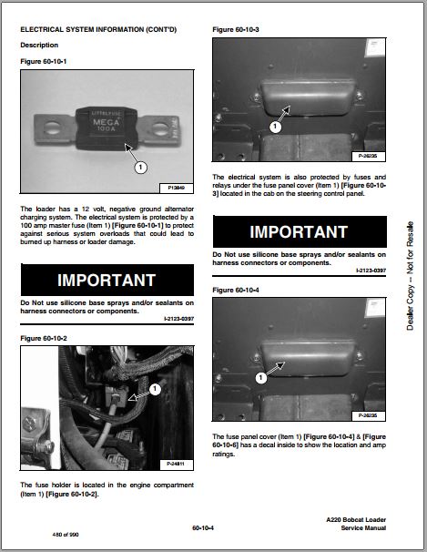 Manual De Serviço BOBCAT - A220\A220 Turbo HF - Mini Carregadeira