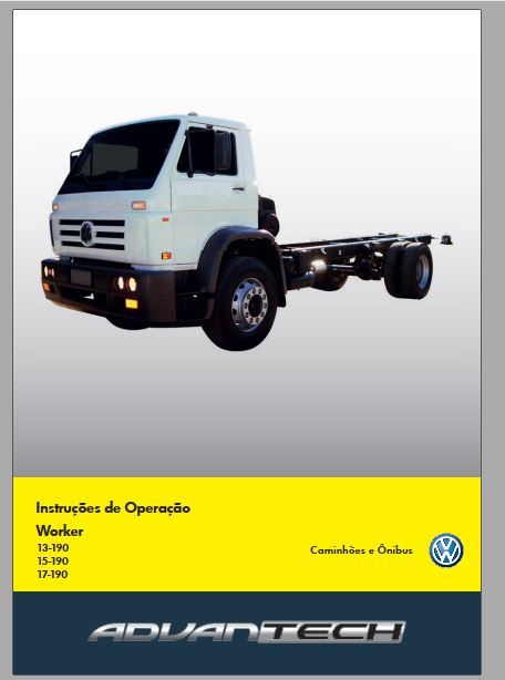 MANUAL DE INSTRUÇÕES DE OPERAÇÃO PDF WORKER 13-190, 15-190, 17-190 - VOLKSWAGEN