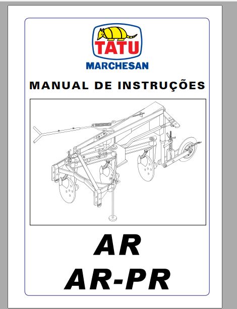 MANUAL DE INSTRUÇÕES PDF ARADOR AR, AR-PR - TATU MARCHESAN