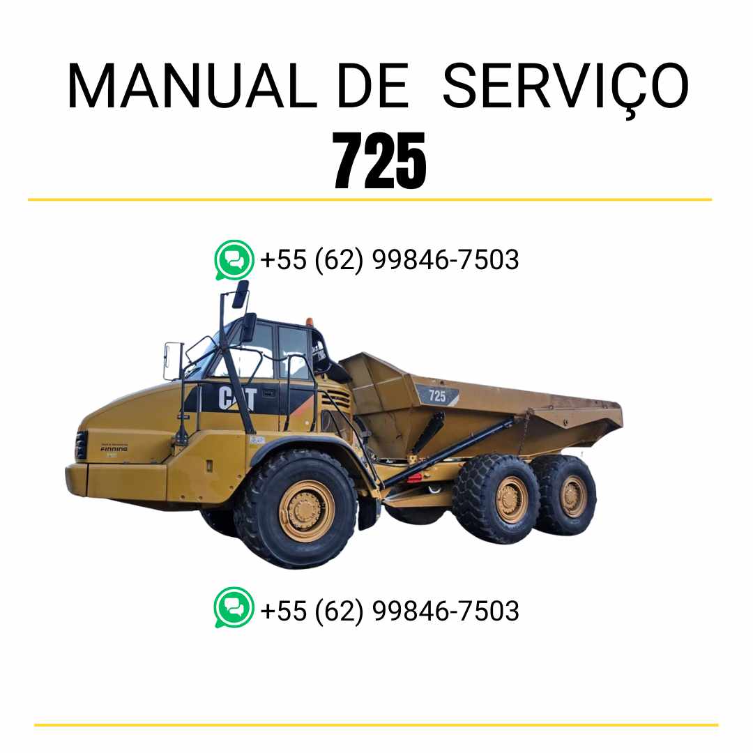 Manual de Serviço CATERPILLAR - 725 - Caminhão articulado - ( Inglês )