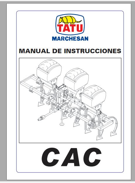 MANUAL DE INSTRUÇÕES PDF CULTIVADOR ADUBADOR CAC - TATU MARCHESAN