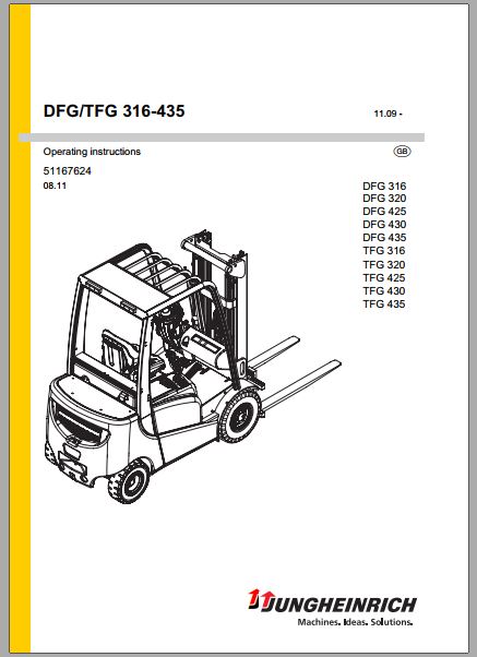 MANUAL DE INSTRUÇÕES PDF EMPILHADEIRA DFG-TFG 316-435 - JUNGHEINRICH