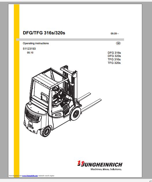 MANUAL DE INSTRUÇÕES PDF EMPILHADEIRA DFG-TFG 316s-320s - JUNGHEINRICH