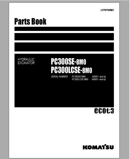 CATALOGO DE PEÇAS PDF ESCAVADEIRAS PC400SE-8, PC400LCSE-8R - KOMATSU