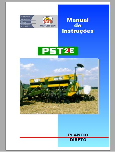 MANUAL DE INSTRUÇÕES PDF PLANTADEIRA PST2E - TATU MARCHESAN