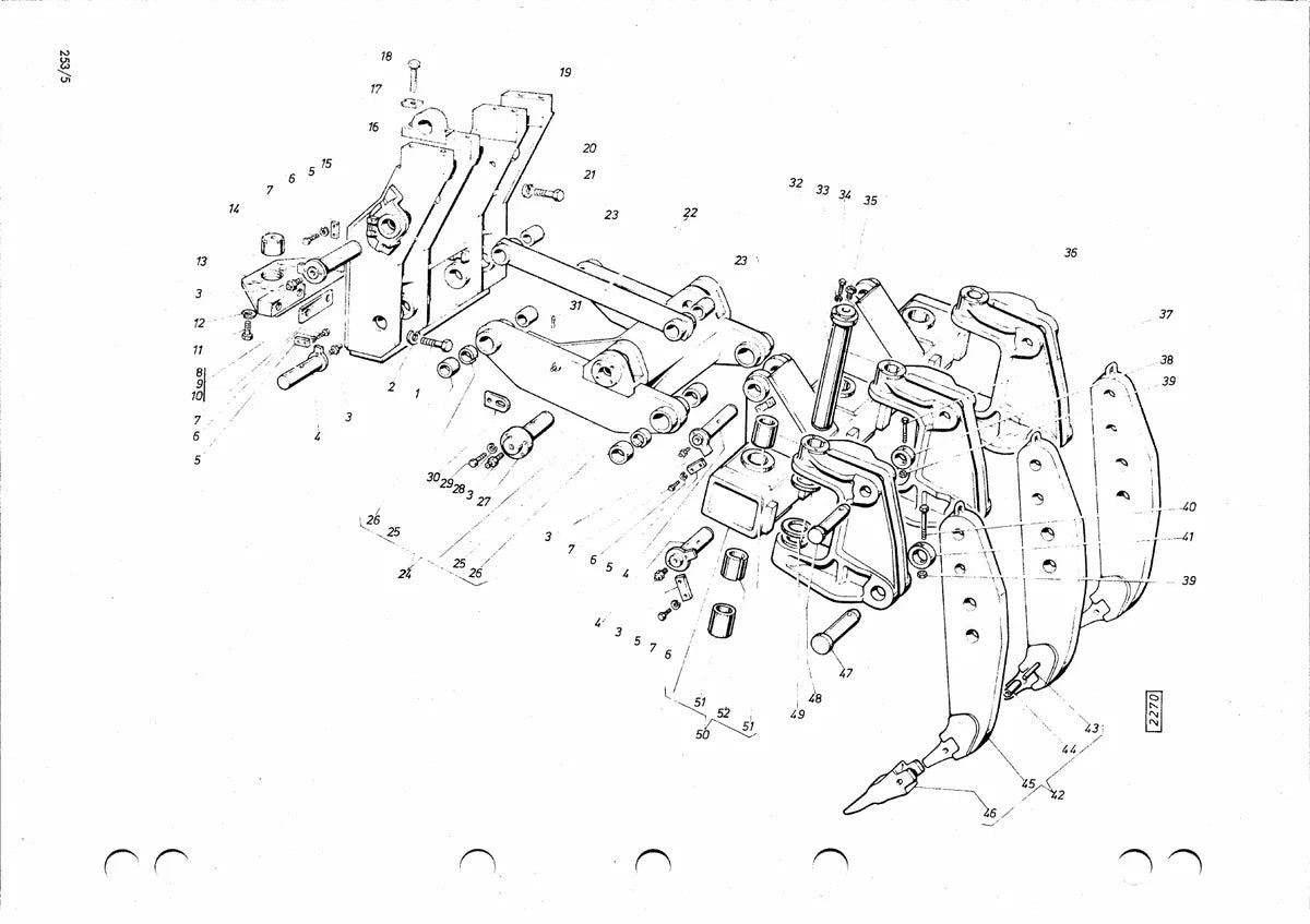 Massey Ferguson 700C Trator Esteira — trator, vista explodida 4