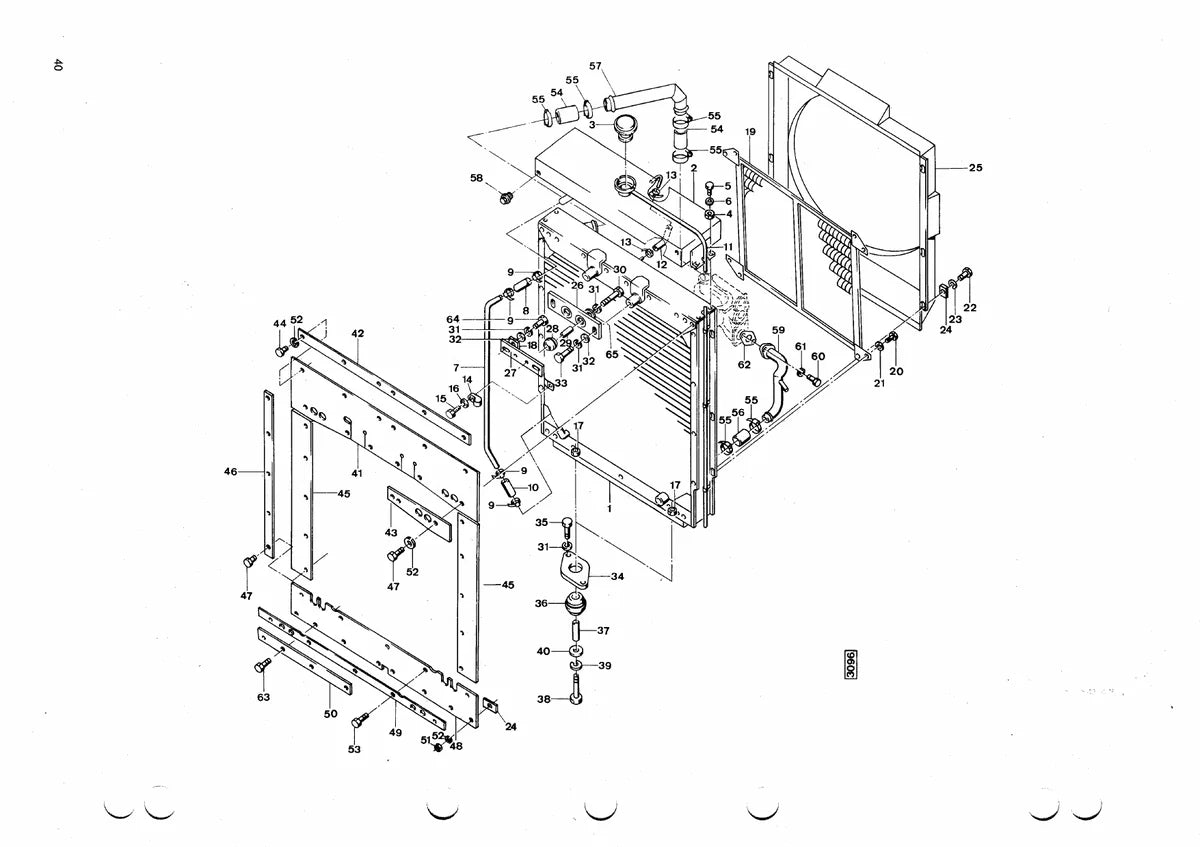 Massey Ferguson 700D Trator Esteira — trator, vista explodida 1