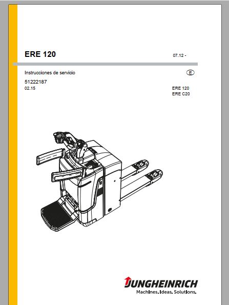 MANUAL DE INSTRUÇÕES PDF TRANSPALETEIRA ERE 120 - JUNGHEINRICH