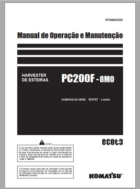 MANUAL DE OPERAÇÃO E MANUTENÇÃO PDF HARVESTER PC200F-8M0