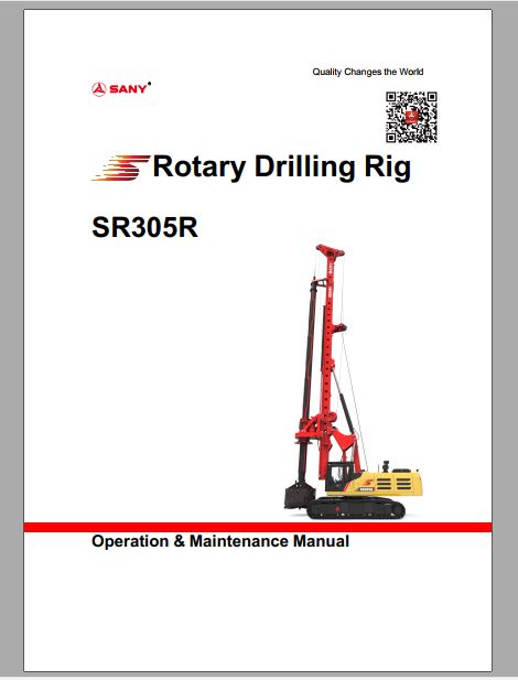 MANUAL DE OPERAÇÃO E MANUTENÇÃO PDF PERFURADOR SR305R - SANY