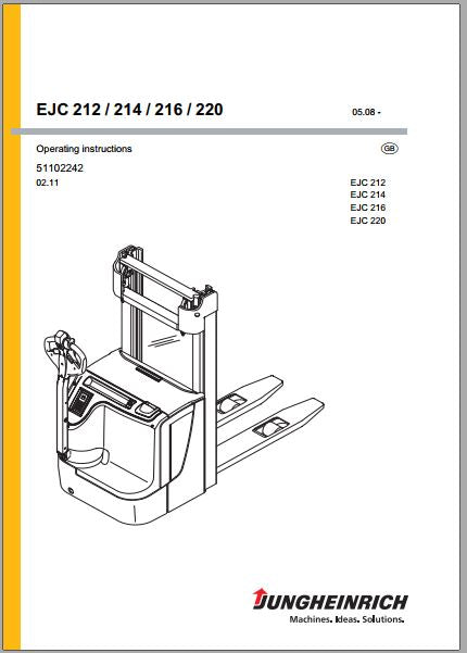 MANUAL DE OPERAÇÃO PDF EJC 212 - 214 - 216 - 220 - JUNGHEINRICH