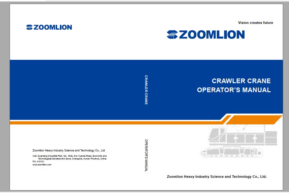 MANUAL DO OPERADOR PDF GUINDASTE ZCC1100H - ZOOMLION