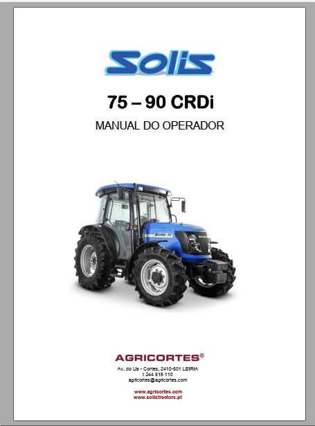 MANUAL DO OPERADOR PDF TRATORES 75-90 CRDI - SOLIS