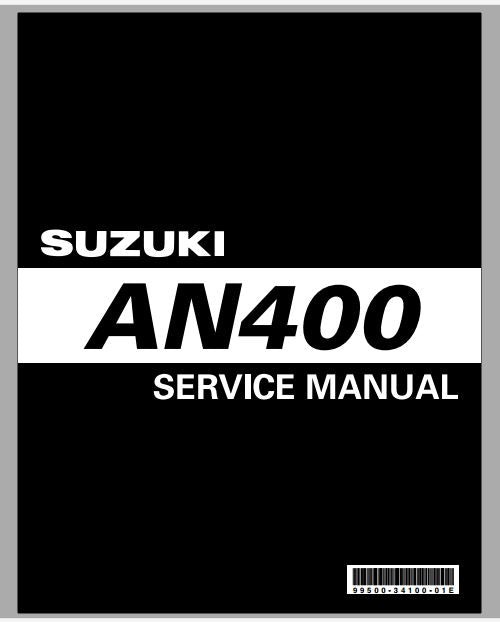 MANUAL DE SERVIÇOS DE OFICINA AN400 - SUZUKI