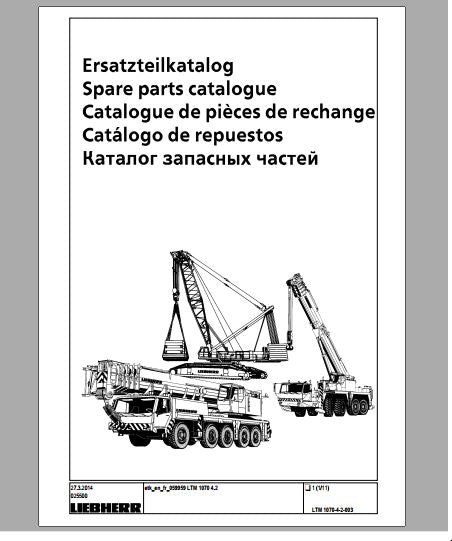 CATALOGO DE PEÇAS PDF GUINDASTE LTM 1070 4.2 - LIEBHERR