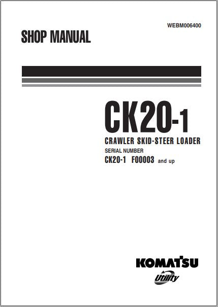 MANUAL DE SERVIÇOS DE OFICINA PDF CARREGADEIRA DE ESTEIRAS CK210-1 - KOMATSU