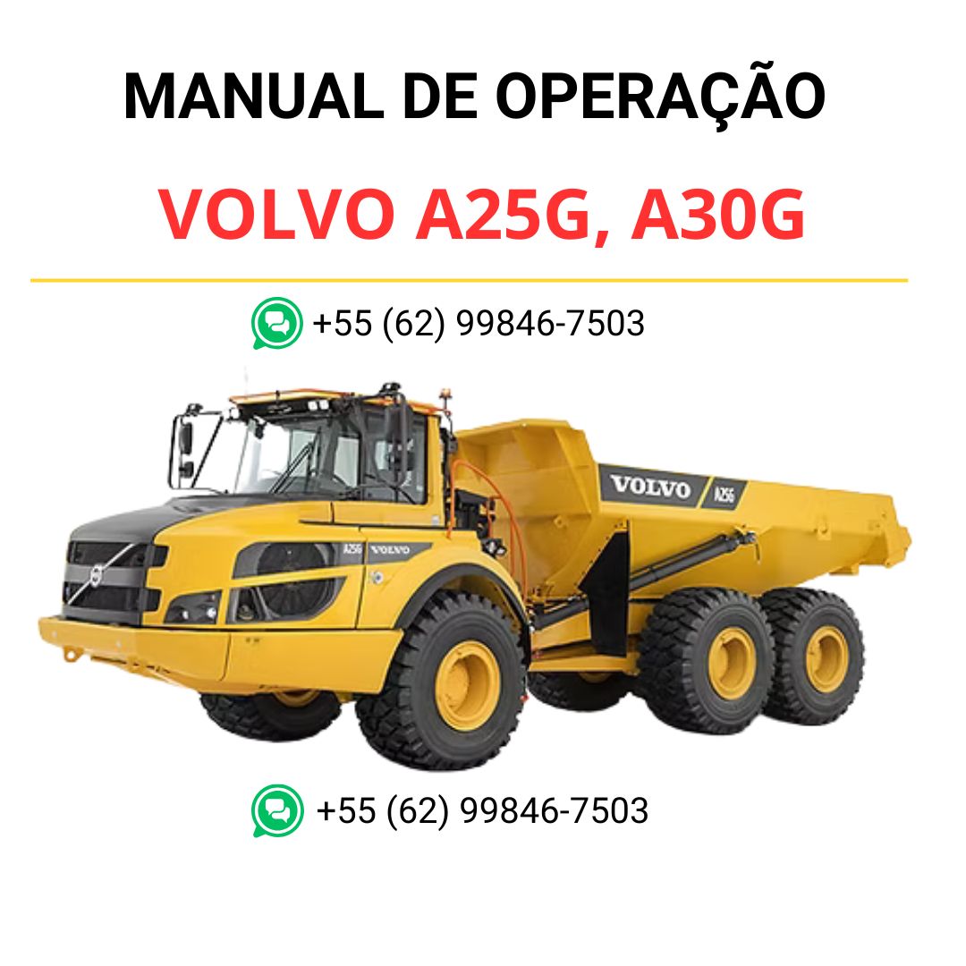 manual de oficina Volvo A25G A30G caminhão articulado - página interna sobre procedimentos de manutenção