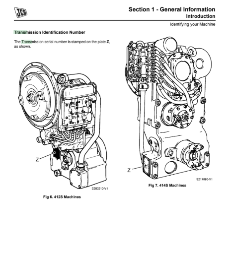 Manual de serviço da pá carregadora JCB 412S, 414S, 416S