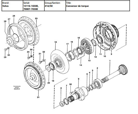 Catalogo De Pecas Pa Carregadeira Volvo - L70c - (em Portugu