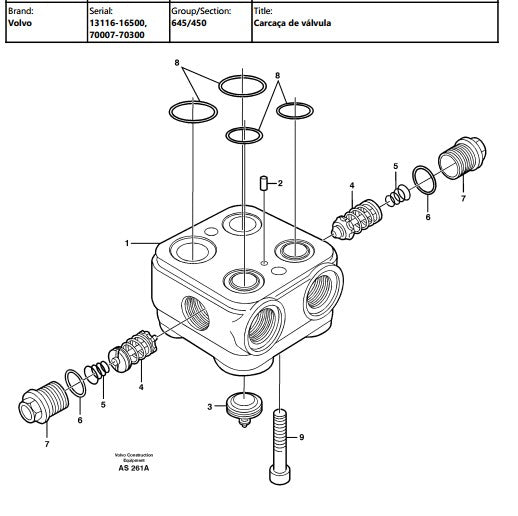 Catalogo De Pecas Pa Carregadeira Volvo - L70c - (em Portugu