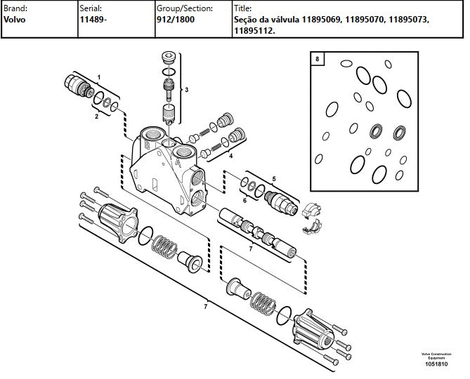 Catalogo De Pecas Retroescavadeiras Volvo - Bl70 - Pt-br