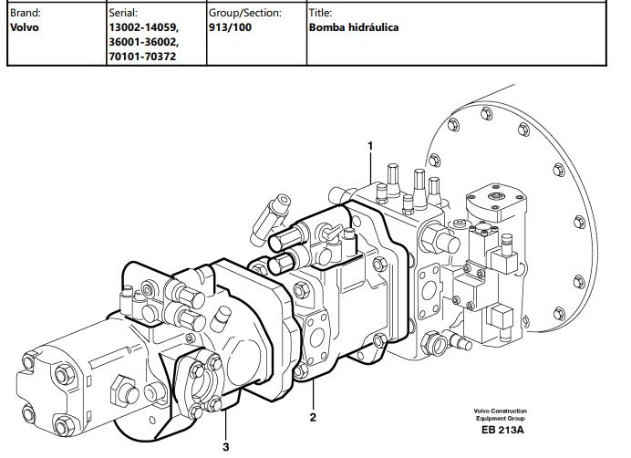 Catalogo De Pecas Pa Carregadeira Volvo - L50d - (em Portugu
