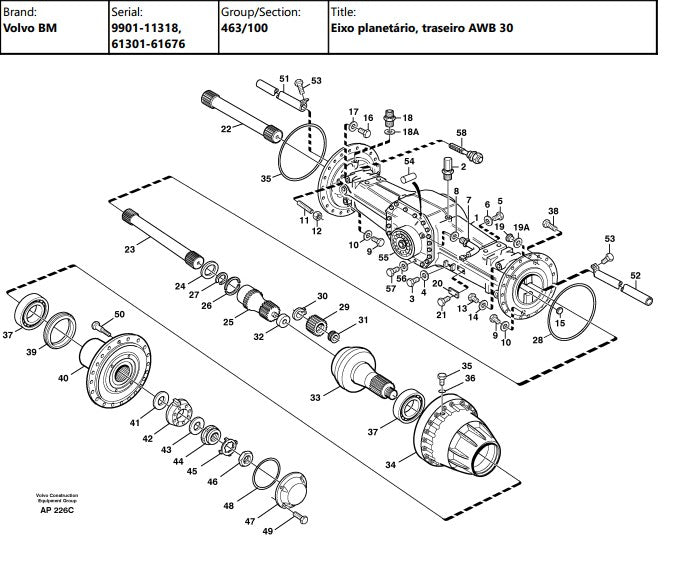 Catalogo De Pecas Pa Carregadeira Volvo - L120c - Bm - (em P
